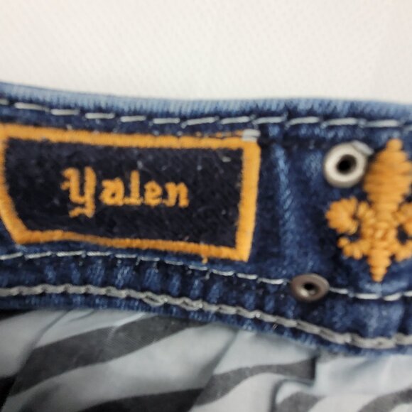 Rock Revival Jeans Womens 31 Blue Yalen Stretch 32x31 Mid Rise Skinny - Picture 7 of 16